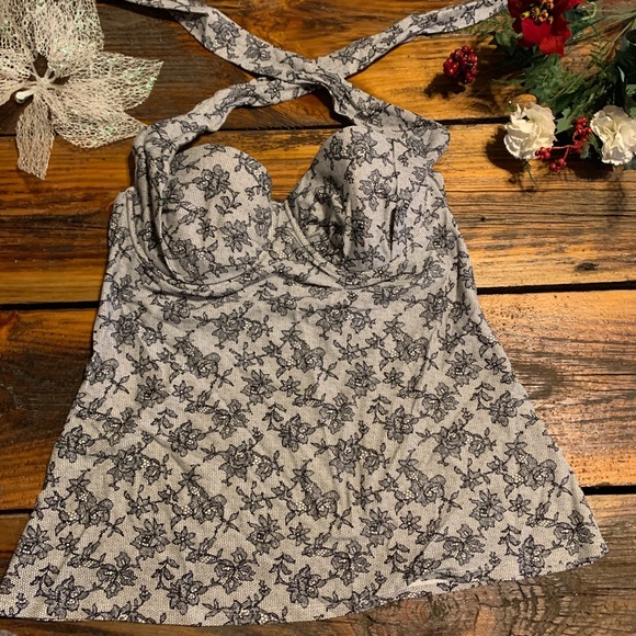 💍Halter Tankini Swimsuit Top - Picture 1 of 7